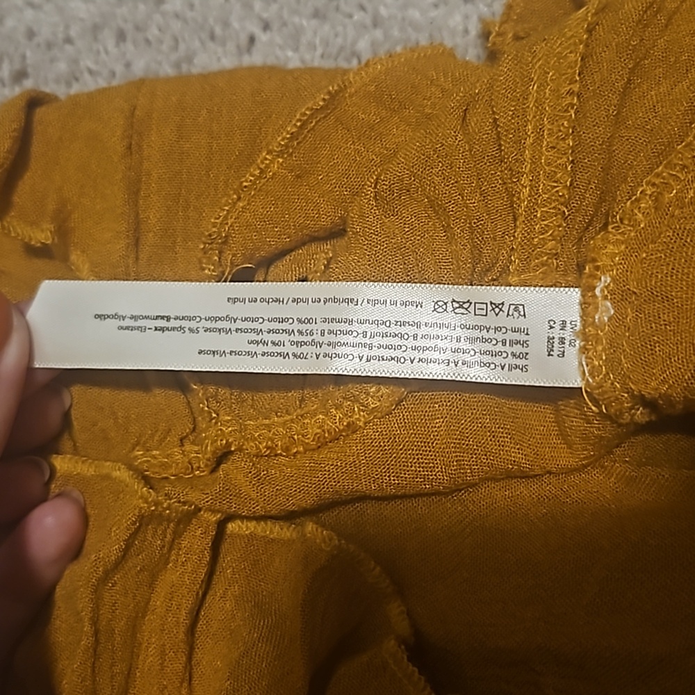 Free People One Delia Slip - Mustard - Picture 3 of 5